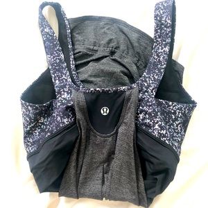 Lululemon Athletica Drawstring Top gray / black